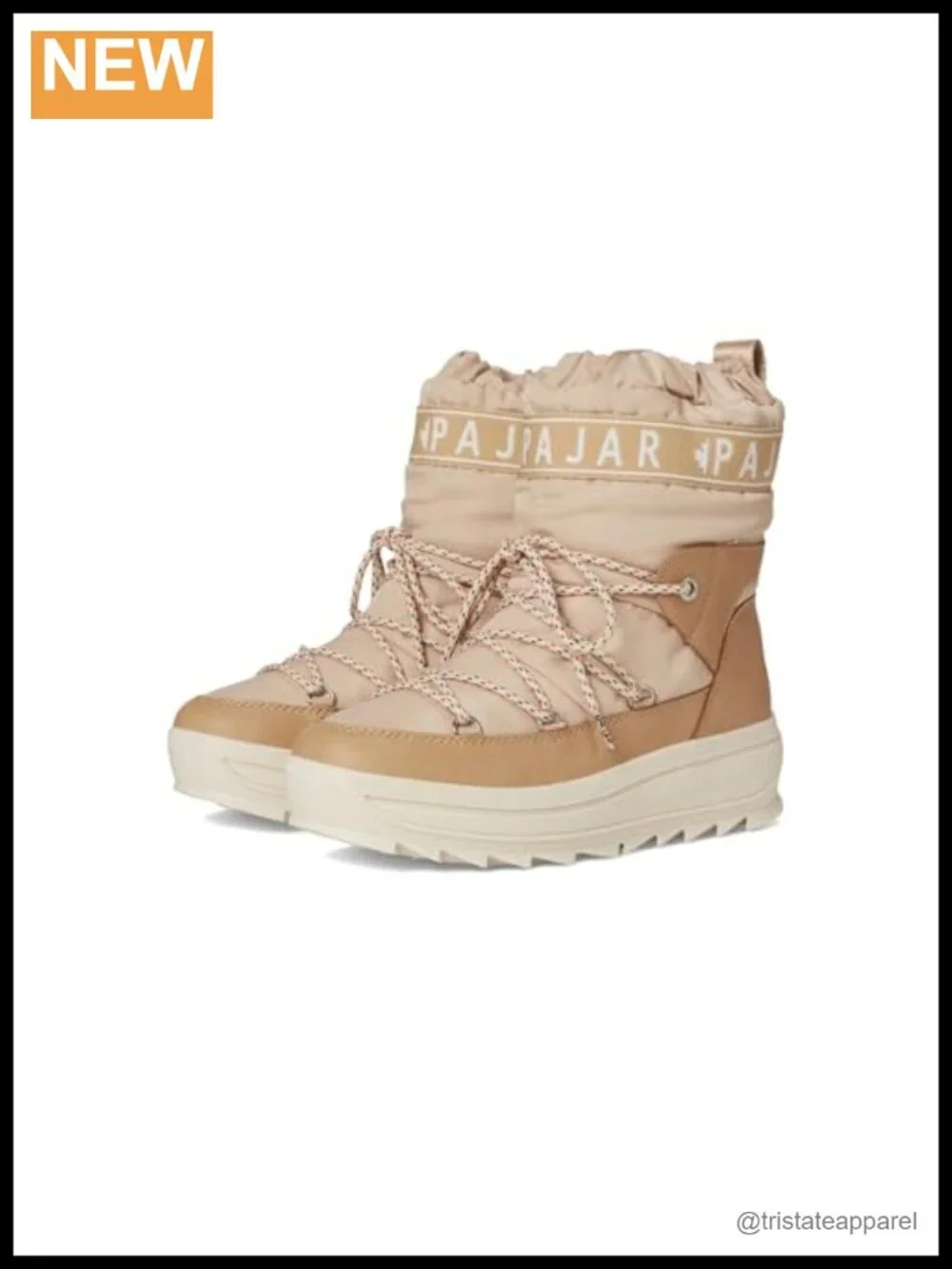 PAJAR Galaxy Women's Winter Snow Boots, Waterproof Nylon & Vegan Nubuck, Faux
